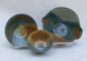 Three Bowls by Mack Chrisco by Mack Chrisco - Potter Gallery