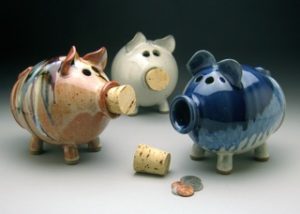 Piggy Banks Michèle Hastings and Jeff Brown offer a variety of piggy banks