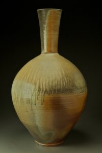 Large Genie Bottle Vase in Natural Ash Glaze  - Studio Gallery
