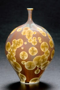 Gold Crystalline Glazed Vase  - Studio Gallery