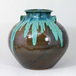 Owens Travis Round Jar With Chrome Green  - Studio Gallery