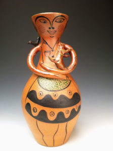 Lady Vase With Cat  - Studio Gallery