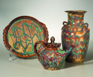 Windsong Selection of Rainbow Glazed Pottery  - Studio Gallery