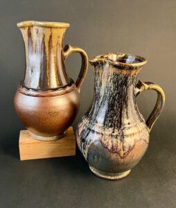 Medieval inspired pitchers by Pam Owens Jugtown Pottery