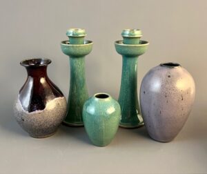 Vases and candlesticks Jugtown Pottery